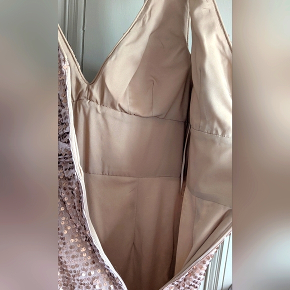 Sequin Sleeveless Dress in Rose Gold - Picture 8 of 9